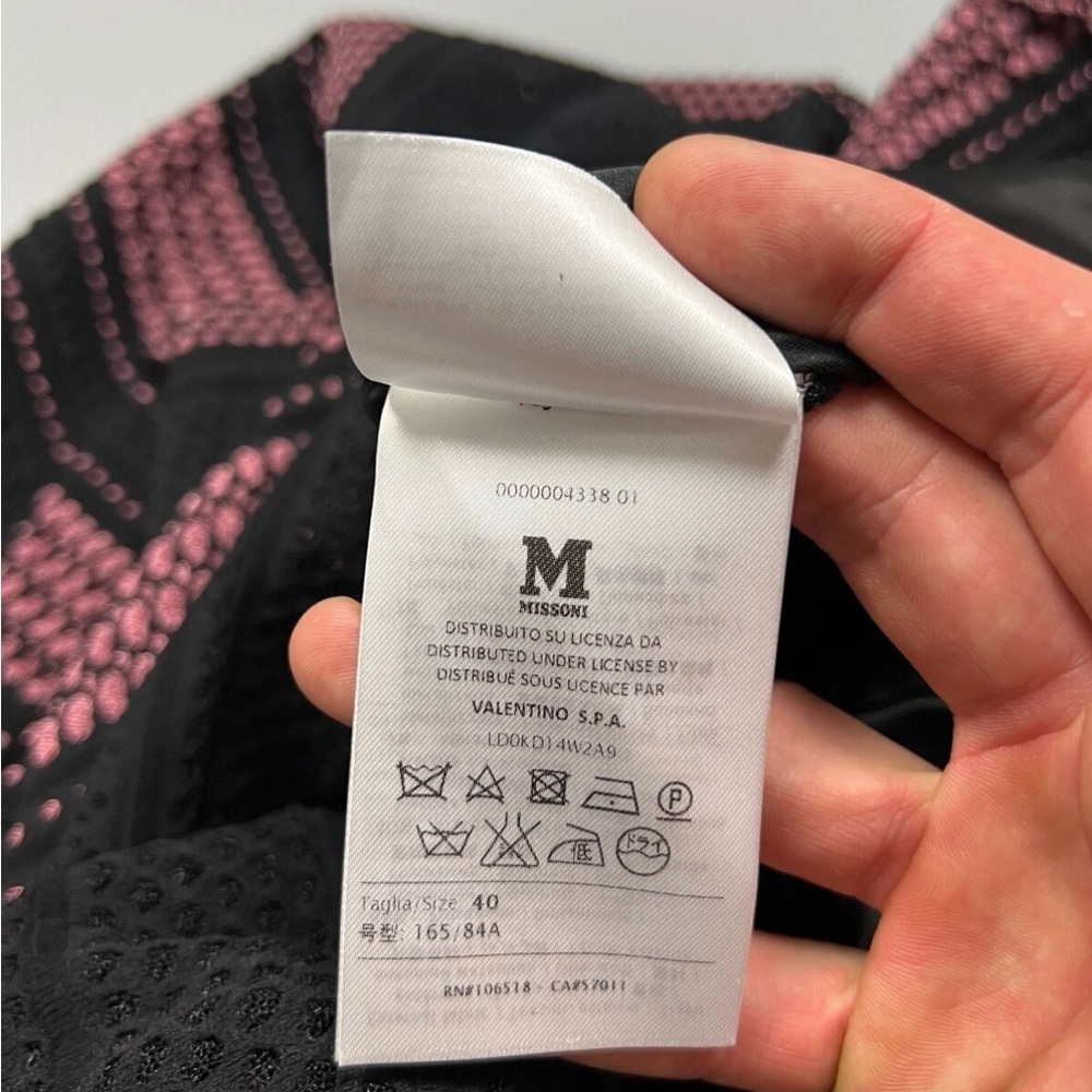 👗👗Valentino by Missoni Elegant Black and Pink Striped Dress Size 40 (US M, 8) - Picture 14 of 16